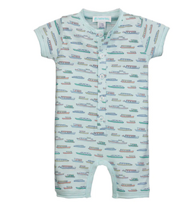 River Cruise Romper-Aqua