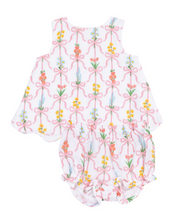 Load image into Gallery viewer, Ribbon Bouquets Scallop Top &amp; Bloomer Set
