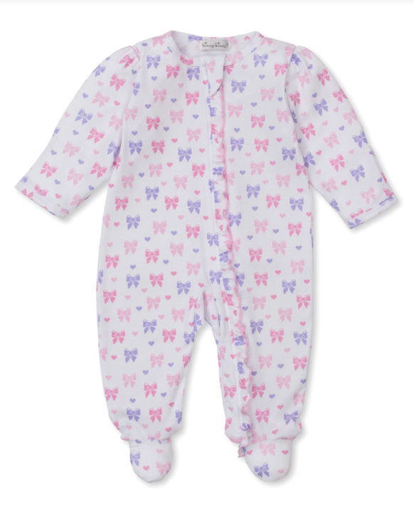 Billowy Bows Zip Footie