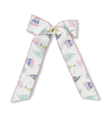 Lola Long Bow-Seahaven Sailboat Party Pink