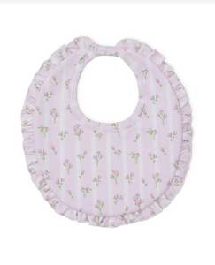 Ribbon Stripe Bouquets Bib-Pink