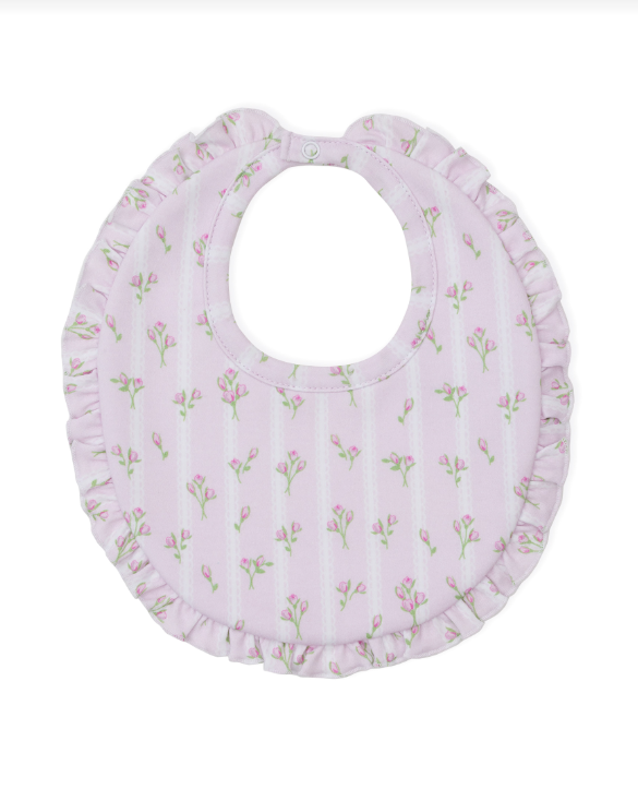 Ribbon Stripe Bouquets Bib-Pink