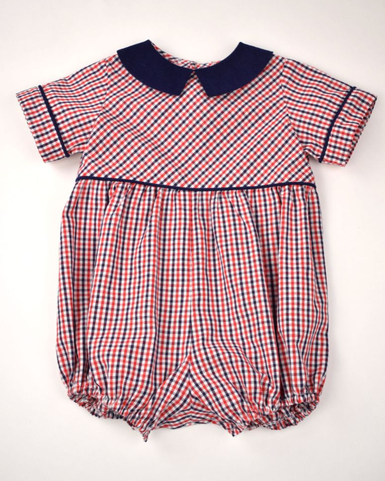 Boys Plaid Bubble-Red/Navy