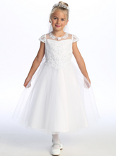 Load image into Gallery viewer, Corded Embroidered Tulle Dress w/ Pearls &amp; Sequins

