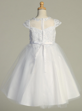 Load image into Gallery viewer, Corded Embroidered Tulle Dress w/ Pearls &amp; Sequins
