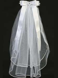 Veil- Organza Flowers, Pearls & Rhinestones