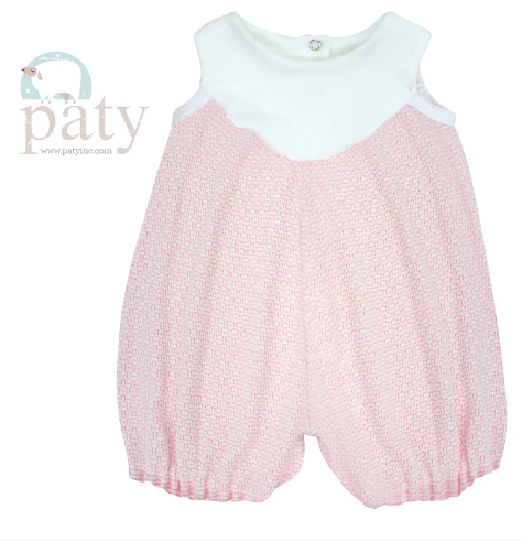 Sleeveless Girls Shortall-Pink