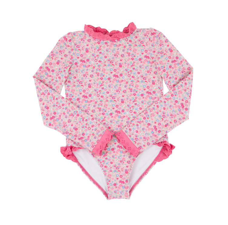 Sarasota Surf-Suit UPF- Mableton Mini Floral (Pink)/Romany Rose