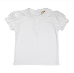 Maude’s Peter Pan Pima Shirt w/ Ruffle SS- WAW