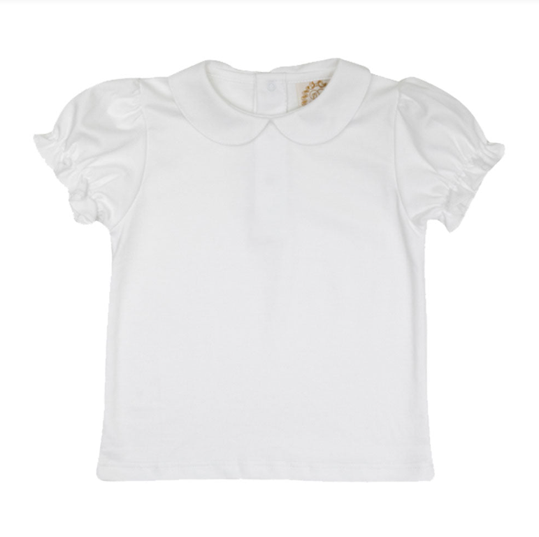 Maude’s Peter Pan Pima Shirt w/ Ruffle SS- WAW