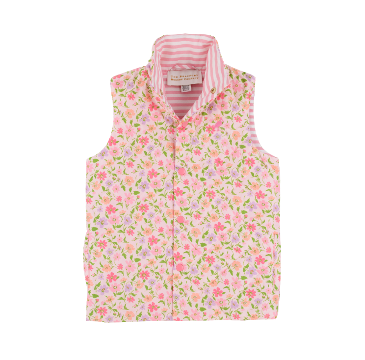Vaughn Vest- Grand Cayman Gardens/Romany Rose Stripe