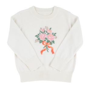 Isabelle`s Intarsia Sweater- Palmetto Pearl/Floral Bouquet