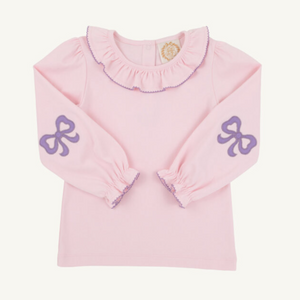 Ramona Ruffle Shirt LS- PBP/Palisades Purple