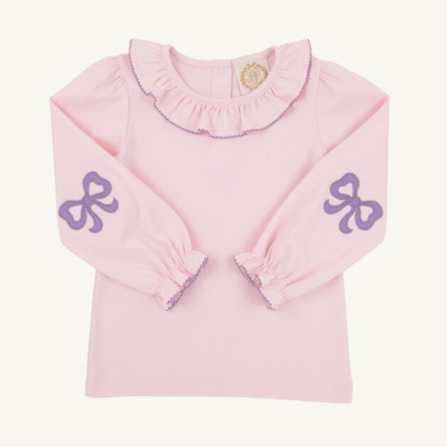 Ramona Ruffle Shirt LS- PBP/Palisades Purple