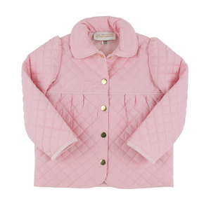 Carlyle Quilted Coat- PBP/Hamptons Hot Pink Microdot