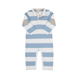 Sir Proper’s Rugby Romper LS- Large BB Stripe/Keeneland Khaki/WAW