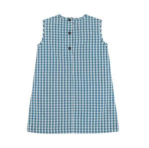 Annie Apron Dress- Highland Horses/Barnsley Blue Gingham