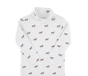 Tatum’s Turtleneck Onesie- Henry Clay Horses