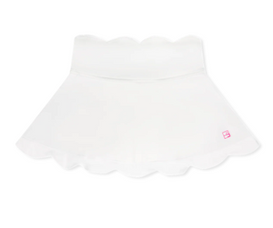 Zoe Scallop Skort- Pure Coconut