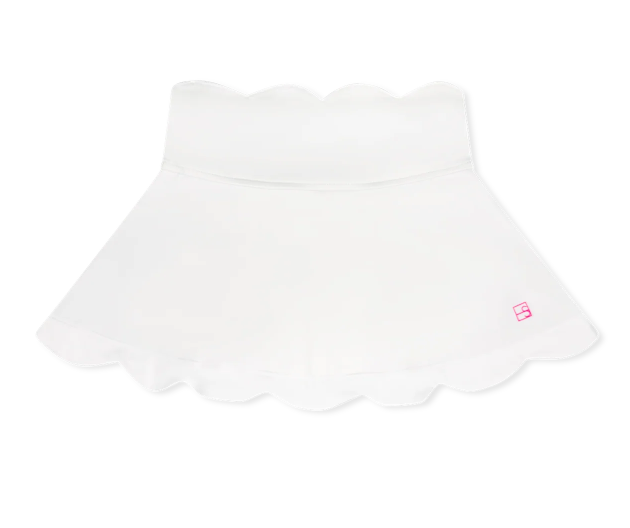 Zoe Scallop Skort- Pure Coconut