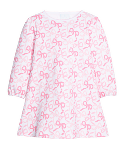 Printed T-Shirt Dress- Bows & Ribbons