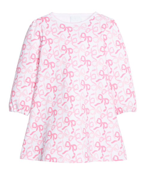 Printed T-Shirt Dress- Bows & Ribbons
