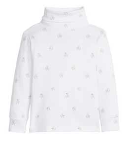 Printed Turtleneck- Tulips