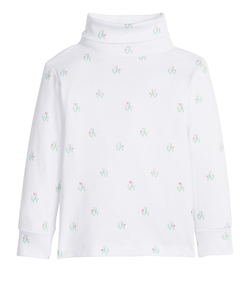 Printed Turtleneck- Tulips