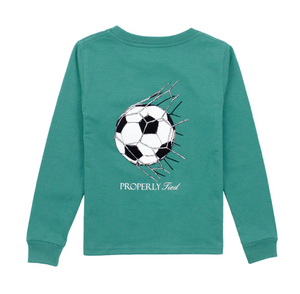 Goal LS Logo Tee- Teal