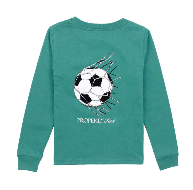 Goal LS Logo Tee- Teal