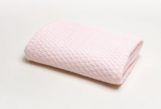 Stonewashed Basket Weave w/ Binding- Pink