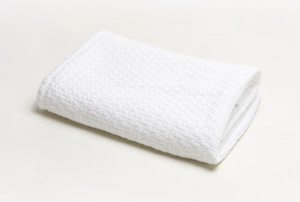 Stonewashed Basket Weave w/ Binding- White