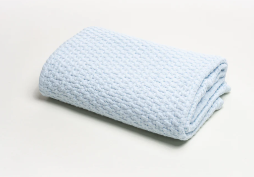 Stonewashed Basket Weave w/ Binding- Blue