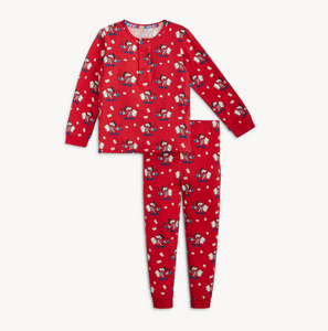 Red Cocoa Club Right Fit LS PJ Set
