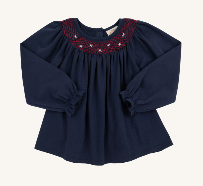 Bettye Sue Smocked Top LS- NN/RR/WAW