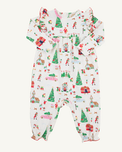 Leigh Ann Angel Sleeve Romper- Make the Season Bright/RR