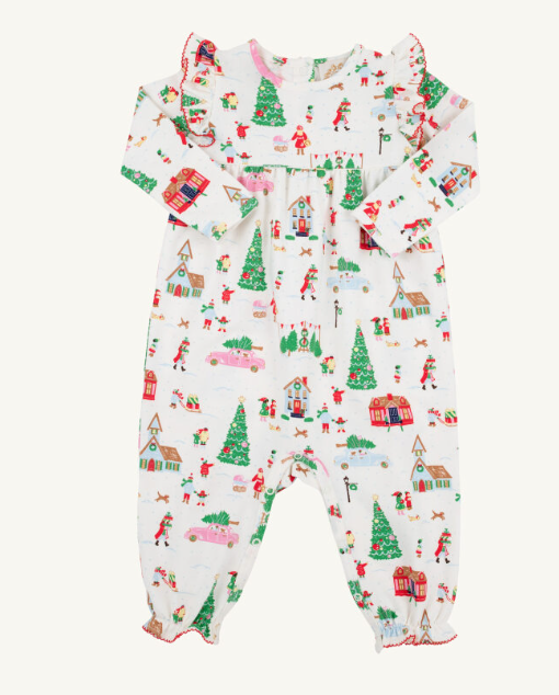 Leigh Ann Angel Sleeve Romper- Make the Season Bright/RR