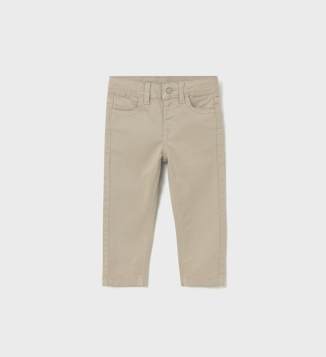 Baby 5 Pocket Slim Fit Basic Pant - Chai