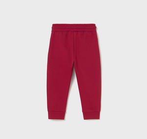 Baby Basic Cuffed Fleece Trouser- Red