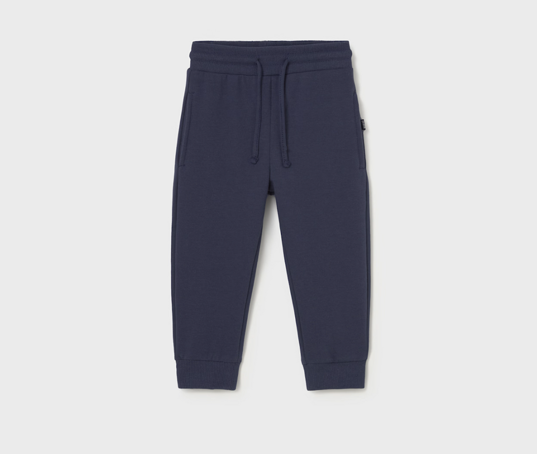 Baby Basic Cuffed Fleece Trouser- Blue