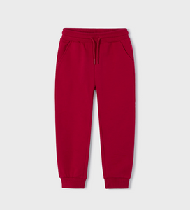 Basic Cuff Fleece Trouser- Red
