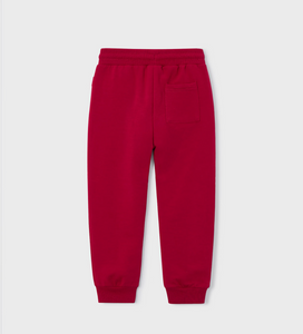 Basic Cuff Fleece Trouser- Red