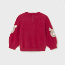 Load image into Gallery viewer, Baby Fuzzy Sweater Bear- Red
