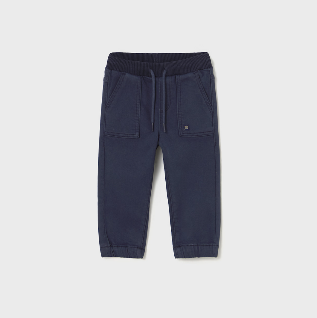 Baby Twill Joggers- Blue