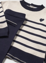 Load image into Gallery viewer, Baby Knit Sweater &amp; Pant Set- Navy
