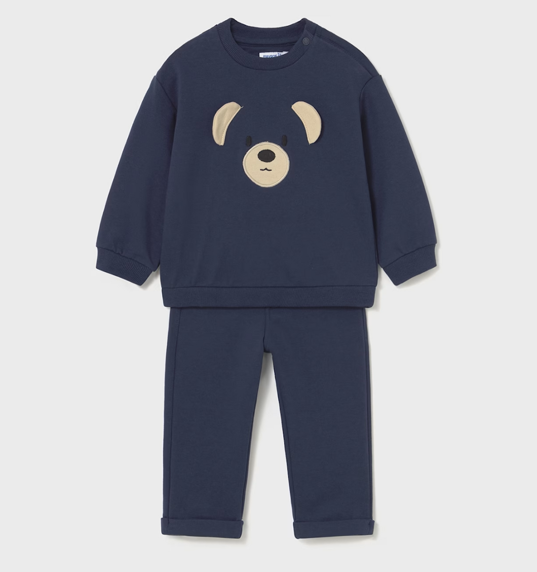 Baby Bear Sweatshirt & Pant Set- Blue