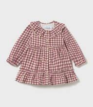 Load image into Gallery viewer, Baby Gingham Vichy Dress- Rose/Blush
