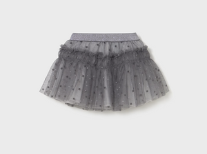 Baby Polka Dots Tulle Skirt- Lead