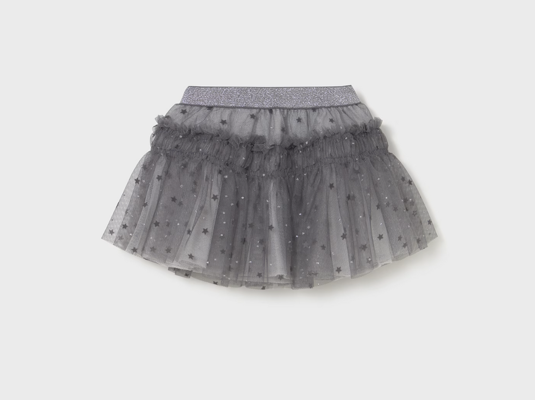 Baby Polka Dots Tulle Skirt- Lead