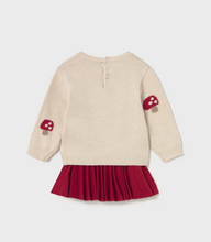 Load image into Gallery viewer, Baby Mushroom Sweater &amp; Skirt Set- Red

